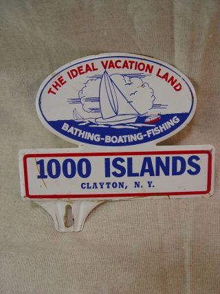 1000 Islands Clayton York Vacation Land Souvenir License Plate Topper Sign