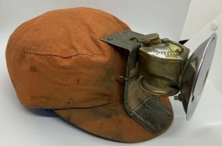 Justrite Carbide Lamp Miner’s Gas Light Headlamp With Hat