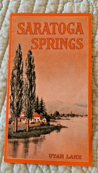 C1915 Brochure Saratoga Springs,  Utah Lake,  Utah Nf