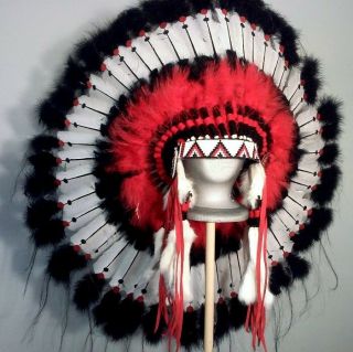 Native American Distant Voices War Bonnet Feather Headdress