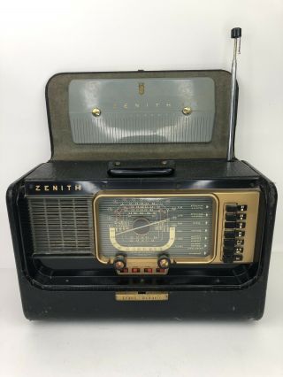 Vintage Zenith Trans - Oceanic H500 Wave Magnet Shortwave Radio With Cords