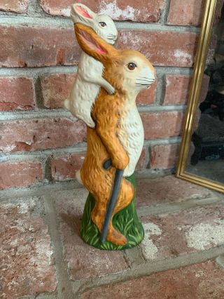 Vaillancourt Folk Art 64 Rabbit With Baby Dated 2004