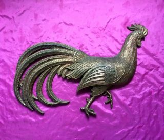 Vintage Syroco Extra Large Wall Plaque Hanging Rooster Chicken - L@@k