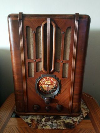 Zenith Tube Radio 6 - S - 29,  Black Dial Tombstone (1938)