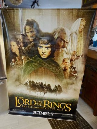 Lord Of The Rings Fellowship Of The Ring Large Vinyl Movie Theater Banner Sign
