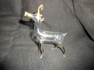 Antique Vintage German? Blown Glass Reindeer Deer Ornament Christmas