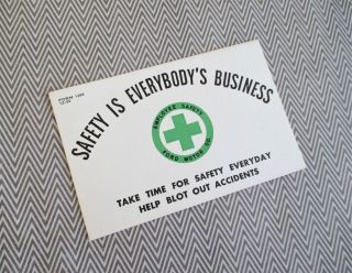 Vintage Ford Motor Company Safety Ink Blotter - Blot Out Accidents