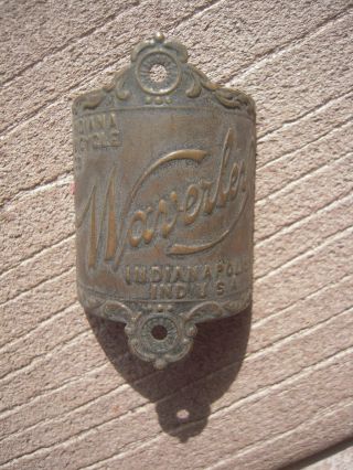 Waverley Antique Bicycle Head Badge Vintage Classic Toc