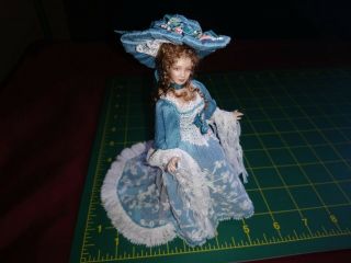97 Gone With The Wind " Melody " In Turquoise By Terri Davis Miniature Doll