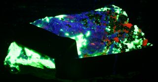 Hardystonite,  willemite fluorescent minerals,  Franklin,  NJ 4