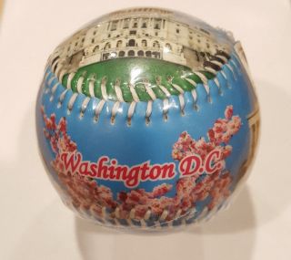 Usa Souvenir Baseball Washington Dc Monuments With Cherry Blossoms,  Blue Ball