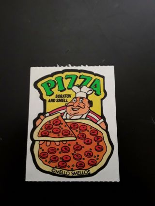 Vintage Mello Smello Pizza Chef Scratch And Sniff Sticker