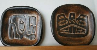 Canadian Art Pottery,  Haida Beaver & Tsimsian Bear And Man