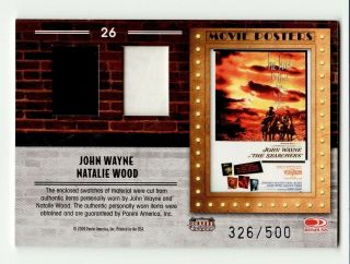John Wayne/natalie Wood 2009 Americana Movie Posters Dual Material 326/500