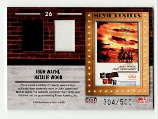 John Wayne/natalie Wood 2009 Americana Movie Posters Dual Material 304/500