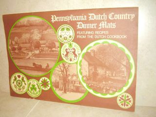 Vintage Pennsylvania Dutch Country Dinner/placemats Heavy Paper Set Of 7