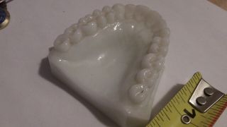 Antique Milk Glass Dentist Dental Teeth Denture Mold Model D& E Pat.  Appl.