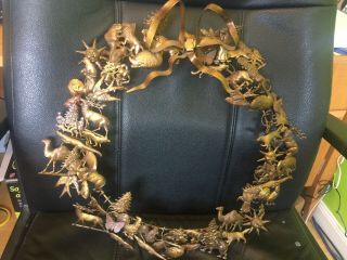 Dresden Brass Wreath 16 Inch Holiday & Animals