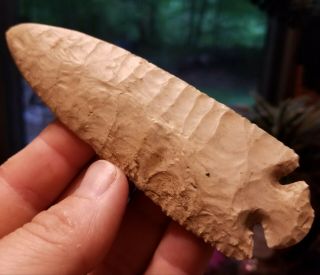 Authentic DOVE TAIL Arrowhead SPEAR POINT NATIVE Indian Artifact Winnebago Co.  IL 9