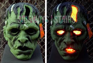 13.  5 " Light - Up Frankenstein Monster Head Halloween Prop Decoration Horror Rare