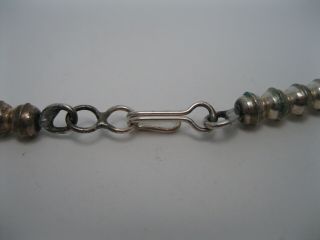Ed Niiha Zuni Silver & Needlepoint Turquoise Squash Blossom Necklace,  Earrings 7