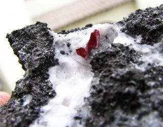 Proustite Red Gemmy Crystals On Matrix From Peru. . .  Uchuchaqua Mine