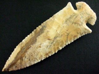 Fine Authentic 5 1/4  Collector Grade 10 Illinois Dovetail Point Arrowheads