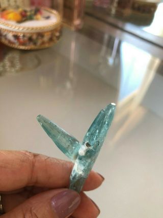 Aquamarine Very Unusual Crystals Cluster From Mimoso Do Sul Mine - 8,  90g