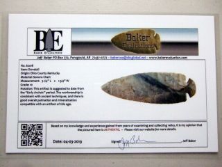 Fine Authentic Collector Grade 10 Kentucky Dovetail Point Arrowheads 6