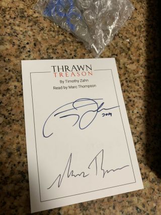 SDCC 2019 STAR WARS THRAWN TREASON HARDCOVER Book & AUDIOBOOK SIGNED W / Pin 4