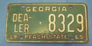 1969 Georgia Dealer License Plate