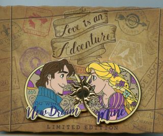 Disney Love Is An Adventure Tangled Princess Rapunzel & Flynn Rider Le Pin Set