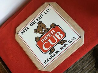 Piper Cub Logo Porcelanlized /Enamelized Sign in 3
