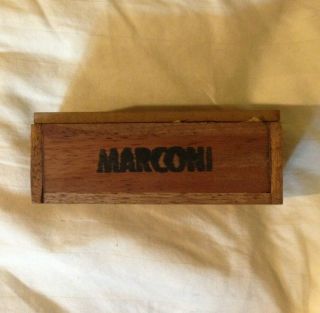 Marconi Coherer with wood box it was in.  1896 - 1902 2