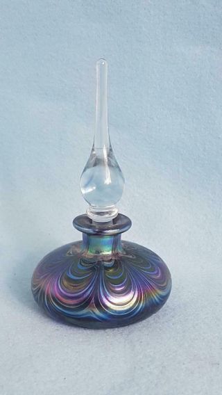 Unsigned Australian Art Glass Iridised Scent Bottle Sean O’donoghue?