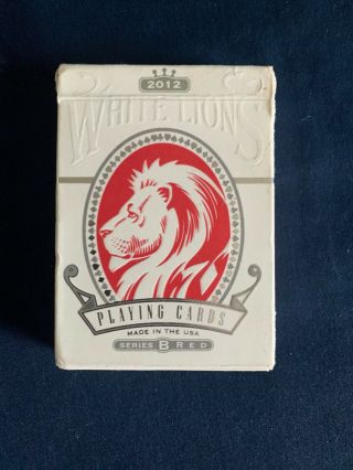 White Lions Series B Red Playing Cards.  David Blaine Collectables
