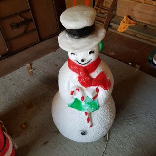 Snowman Blow Mold.  Is In Shape But You Will Need A Cord.