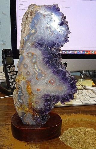 Amethyst Crystal Cluster Cathedral Geode Uruguay Stalactite Bases Polished
