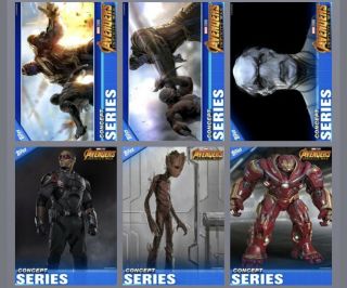 Topps Marvel Collect Digital Imfinity War Concept Complete Set 30 Cards 200cc