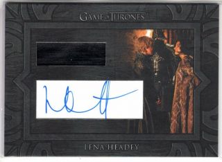 2019 Game Of Thrones Inflexions Lena Headey Cersei Lannister Dress Relic Auto