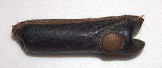 Antique Schrader Tire Guage W Orig.  Leather Case A.  Schrader 