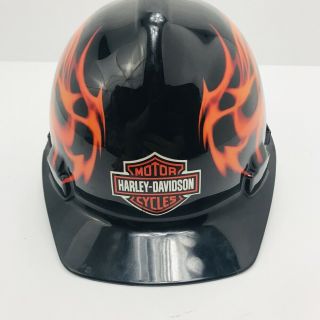 Harley Davidson Hard Hat With Logos Shows Minor Signs Of Use