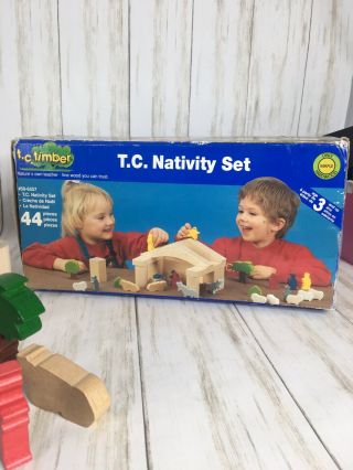 Vintage T.  C.  Timber 44 pc Nativity set Complete w/Box 5