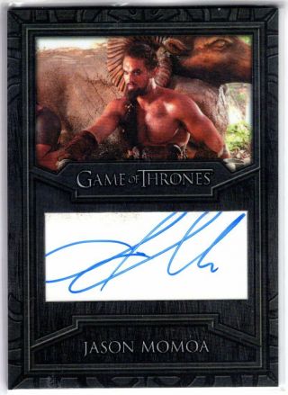2019 Game Of Thrones Inflexions Auto Jason Momoa Khal Drogo Cut Autograph Relic