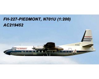 Aeroclassics AC219452 Piedmont Fairchid FH - 227 N709U Diecast 1/200 Model Plane 4
