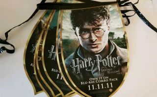 Rare Harry Potter Deathly Hallows Part 2 Movie Banner Pennants