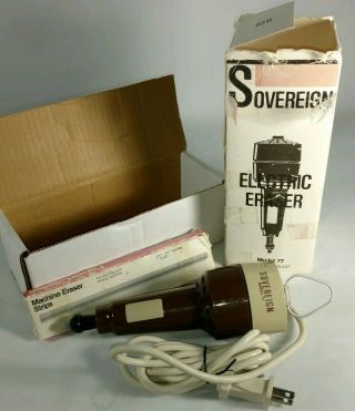 Vintage Sovereign Model 77 Electric Eraser With Slip Collet Made In Usa