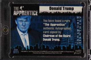 2005 Comic Images The Apprentice Donald Trump AUTO DT1 (PWCC) 2