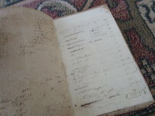1800s Antique Account Book For Ships Crew In Savanah Georgia 1806 Hospital Log