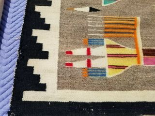 Authentic mid century Navajo rug 44x58 4